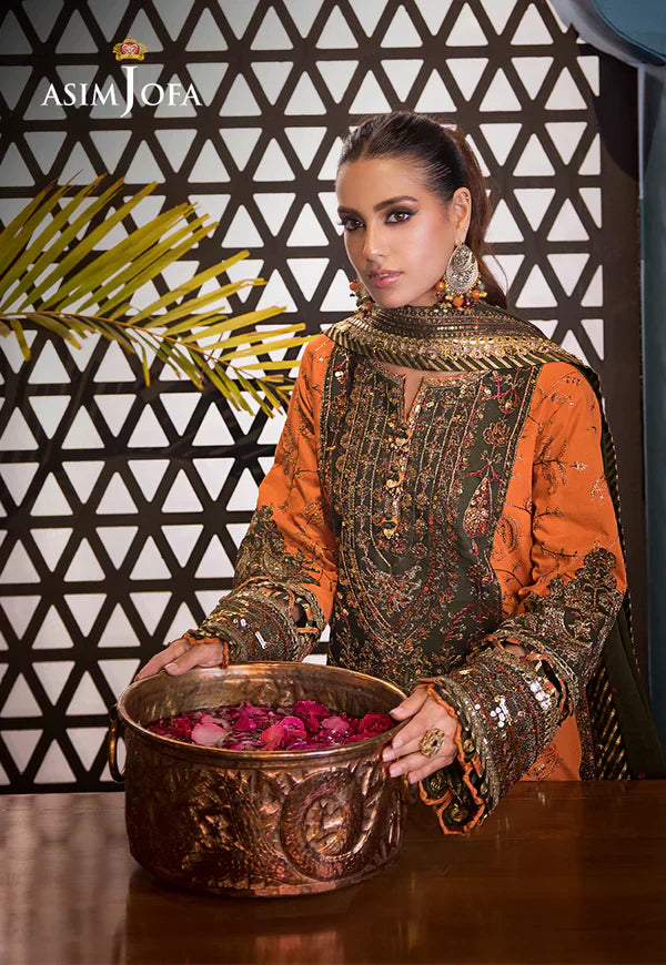 Asim Jofa | Fasana e Ishq Eid Luxury Lawn | AJFI-24 - House Of Anaya