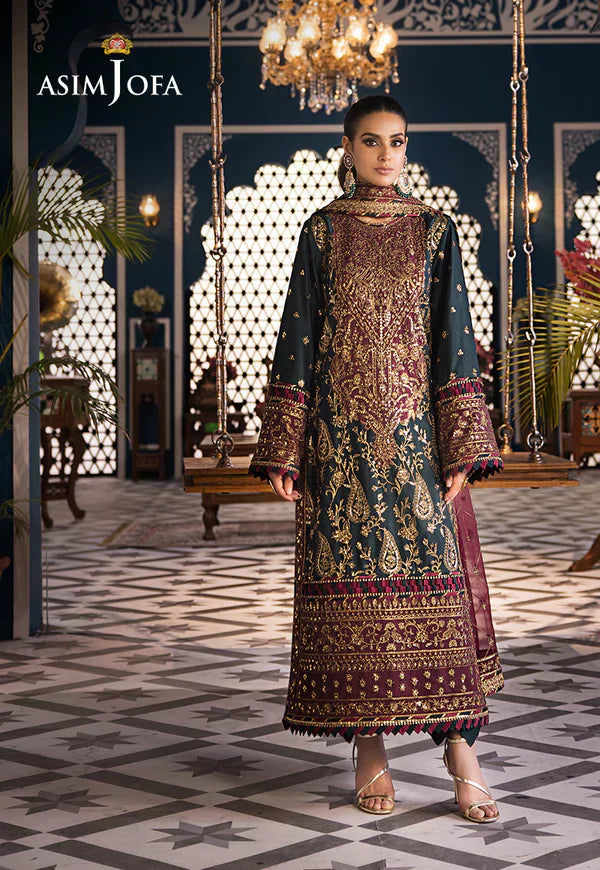 Asim Jofa | Fasana e Ishq Eid Luxury Lawn | AJFI-01 - House Of Anaya