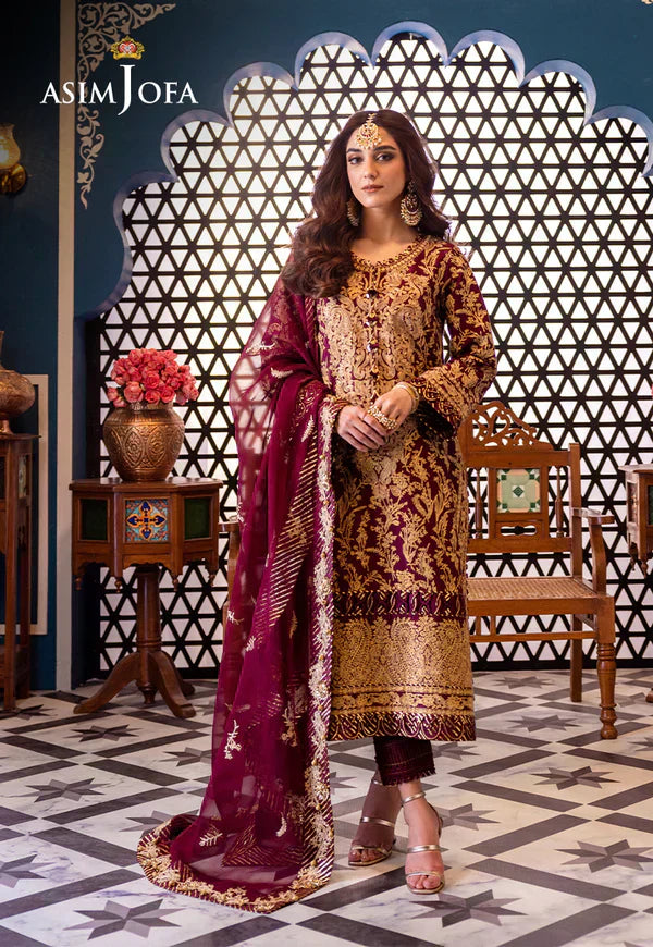 Asim Jofa | Fasana e Ishq Eid Luxury Lawn | AJFI-03 - House Of Anaya