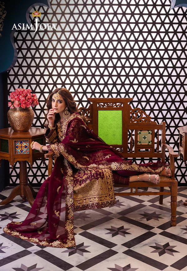 Asim Jofa | Fasana e Ishq Eid Luxury Lawn | AJFI-03 - House Of Anaya