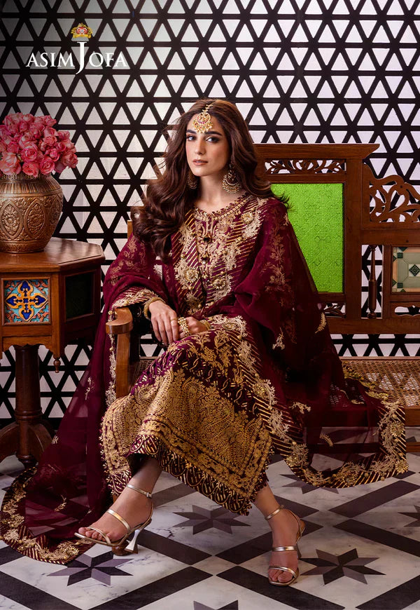 Asim Jofa | Fasana e Ishq Eid Luxury Lawn | AJFI-03 - House Of Anaya