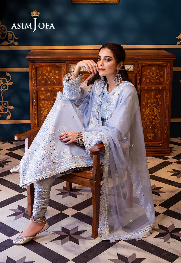 Asim Jofa | Fasana e Ishq Eid Luxury Lawn |AJFI-12 - House Of Anaya