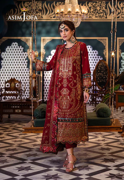 Asim Jofa | Fasana e Ishq Eid Luxury Lawn | AJFI-21 - House Of Anaya