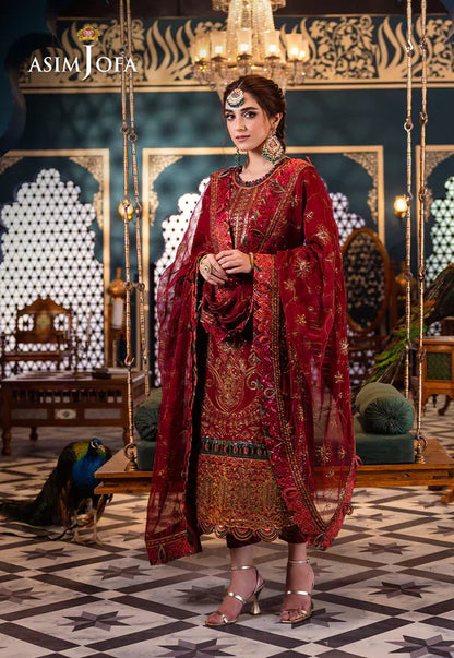 Asim Jofa | Fasana e Ishq Eid Luxury Lawn | AJFI-21 - House Of Anaya
