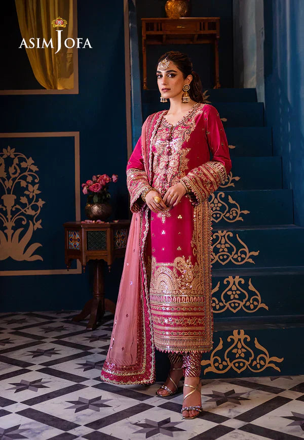 Asim Jofa | Fasana e Ishq Eid Luxury Lawn | AJFI-18 - House Of Anaya