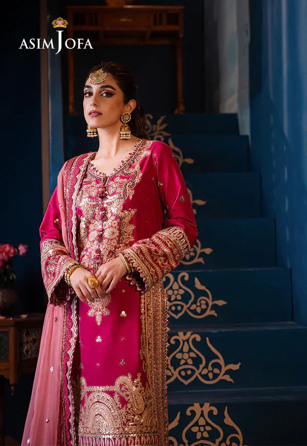 Asim Jofa | Fasana e Ishq Eid Luxury Lawn | AJFI-18 - House Of Anaya