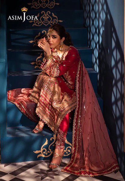 Asim Jofa | Fasana e Ishq Eid Luxury Lawn | AJFI-18 - House Of Anaya