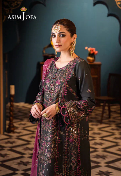 Asim Jofa | Fasana e Ishq Eid Luxury Lawn | AJFI-23 - House Of Anaya