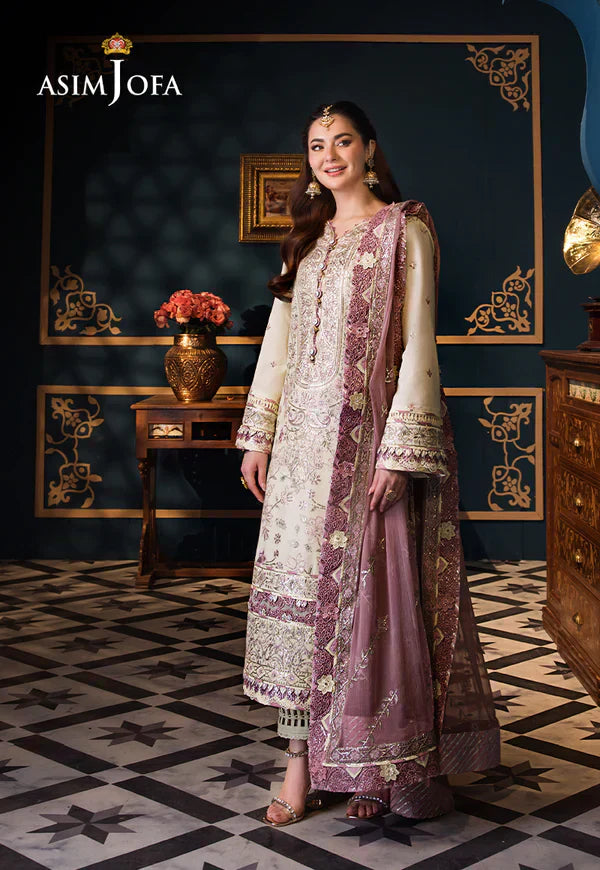 Asim Jofa | Fasana e Ishq Eid Luxury Lawn | AJFI-15 - House Of Anaya