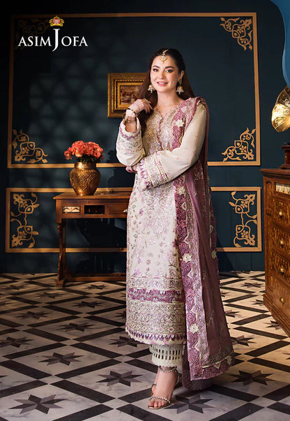 Asim Jofa | Fasana e Ishq Eid Luxury Lawn | AJFI-15 - House Of Anaya