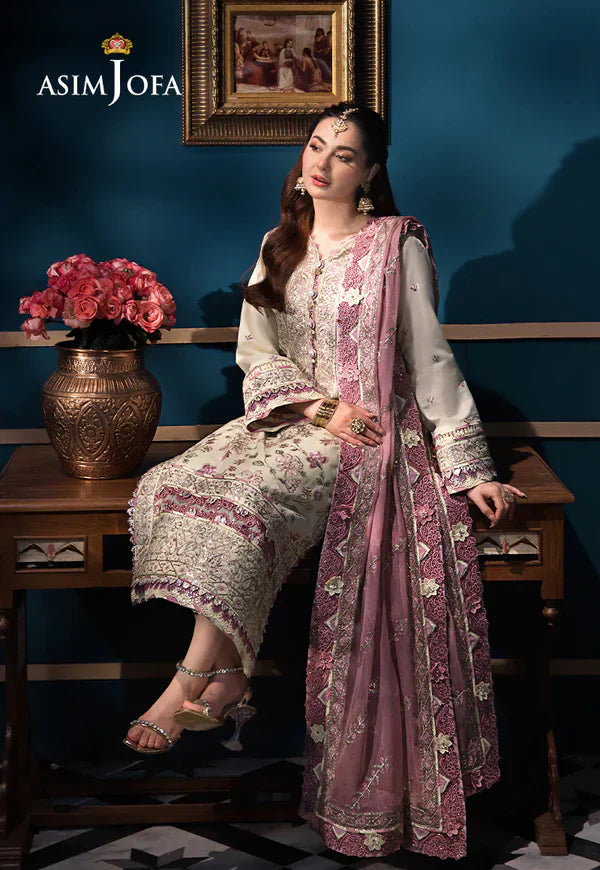 Asim Jofa | Fasana e Ishq Eid Luxury Lawn | AJFI-15 - House Of Anaya