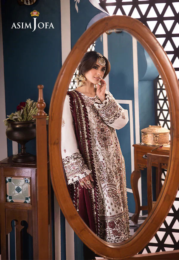 Asim Jofa | Fasana e Ishq Eid Luxury Lawn | AJFI-13 - House Of Anaya