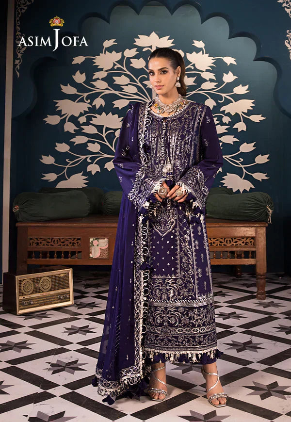 Asim Jofa | Fasana e Ishq Eid Luxury Lawn | AJFI-25 - House Of Anaya