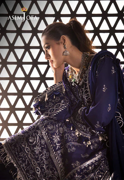 Asim Jofa | Fasana e Ishq Eid Luxury Lawn | AJFI-25 - House Of Anaya