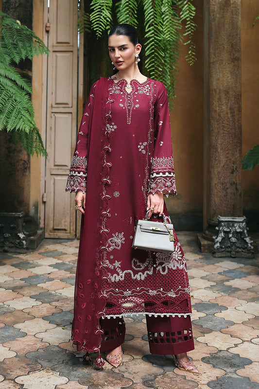 Qalamkar | Q Line Lawn Drop | RP-12 GARNET