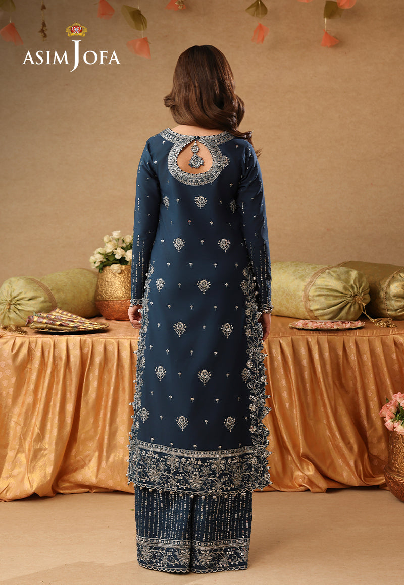 Asim Jofa | Kinza Festive Edit | AJULIF-09 Embroidered Chiffon Stitched 2 Pcs