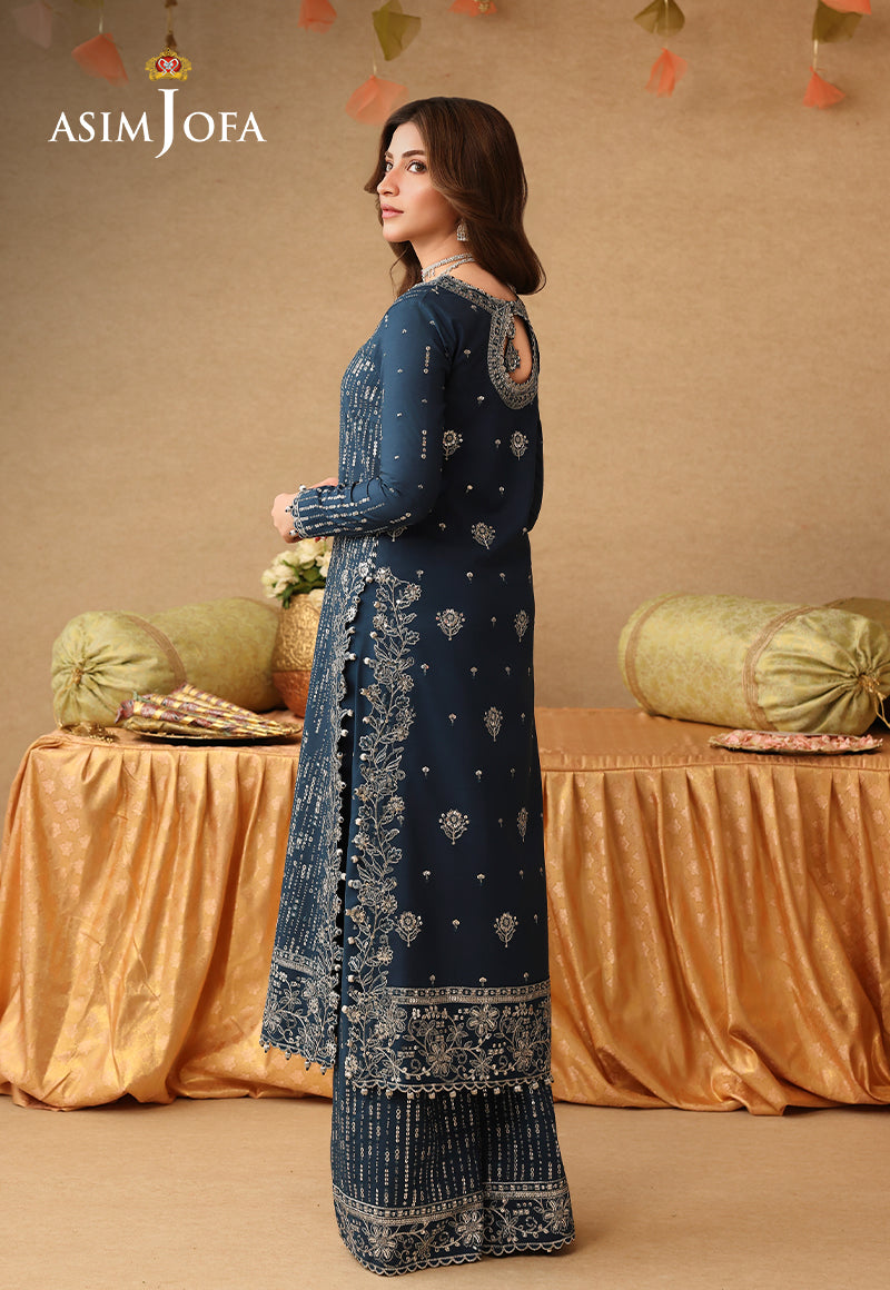 Asim Jofa | Kinza Festive Edit | AJULIF-09 Embroidered Chiffon Stitched 2 Pcs