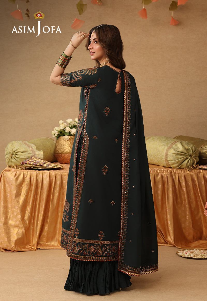 Asim Jofa | Kinza Festive Edit | AJULIF-06 Embroidered Paper Cotton Stitched 3 Pcs