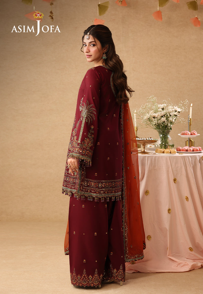 Asim Jofa | Kinza Festive Edit | AJULIF-04 Embroidered Boski Silk Stitched 3 Pcs