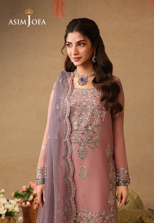 Asim Jofa | Kinza Festive Edit | AJULIF-05 Embroidered Chiffon Stitched 3 Pcs