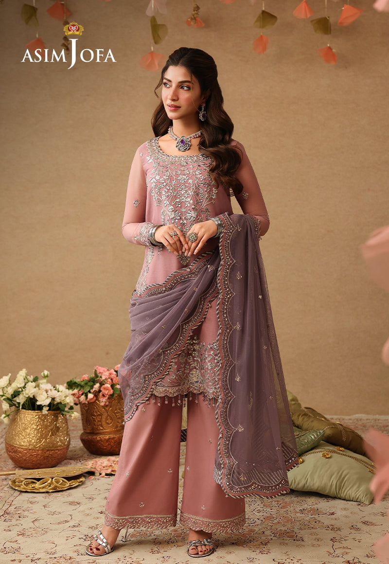 Asim Jofa | Kinza Festive Edit | AJULIF-05 Embroidered Chiffon Stitched 3 Pcs