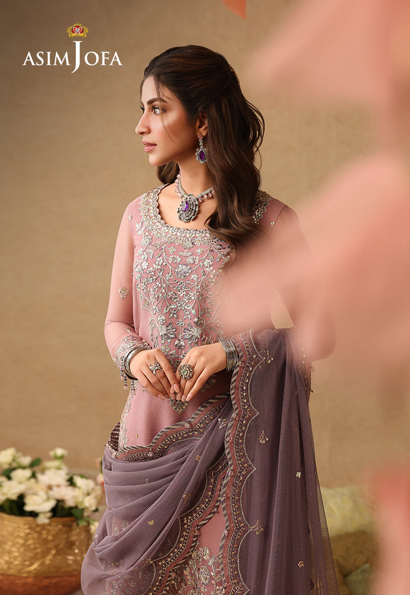 Asim Jofa | Kinza Festive Edit | AJULIF-05 Embroidered Chiffon Stitched 3 Pcs