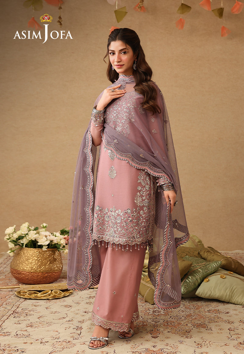 Asim Jofa | Kinza Festive Edit | AJULIF-05 Embroidered Chiffon Stitched 3 Pcs