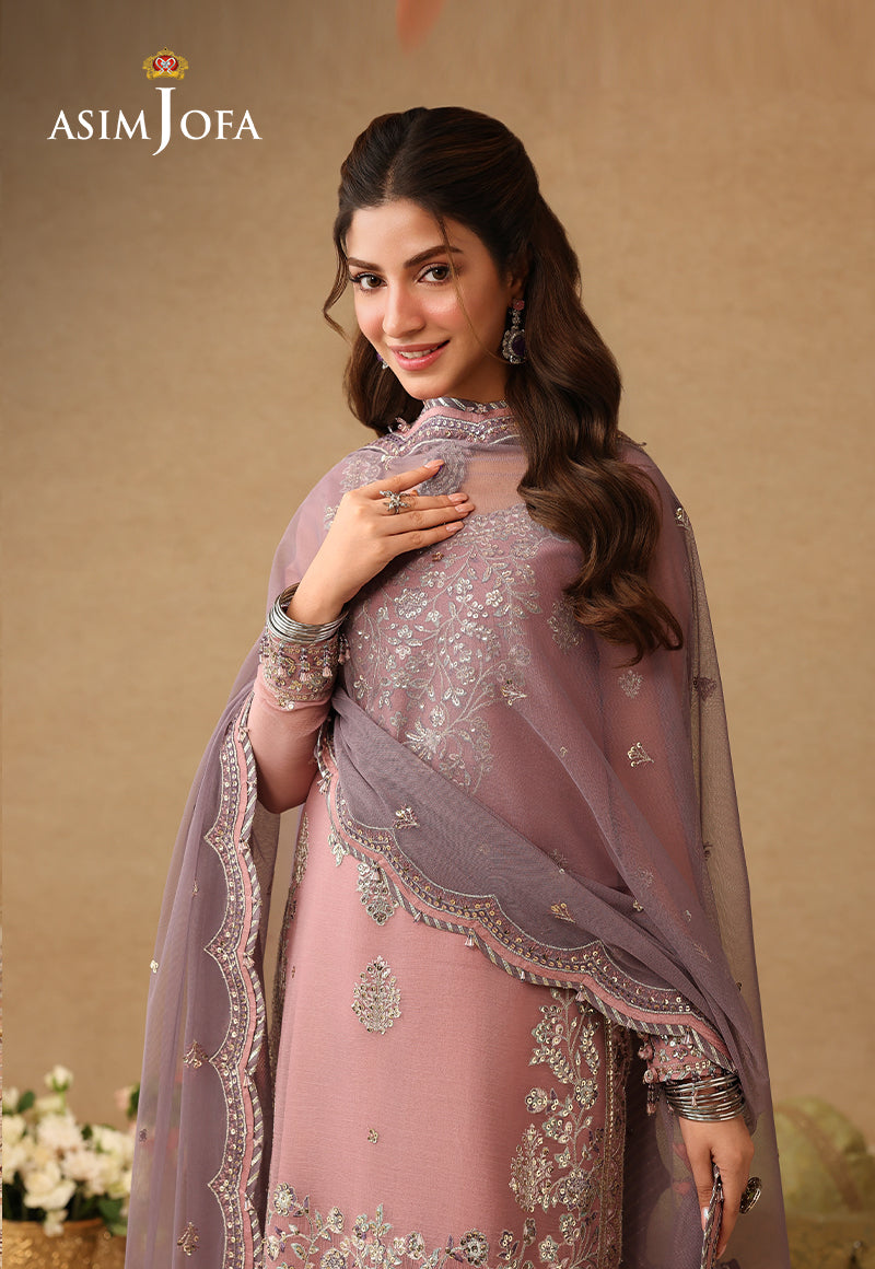 Asim Jofa | Kinza Festive Edit | AJULIF-05 Embroidered Chiffon Stitched 3 Pcs