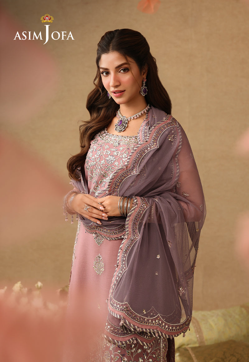 Asim Jofa | Kinza Festive Edit | AJULIF-05 Embroidered Chiffon Stitched 3 Pcs