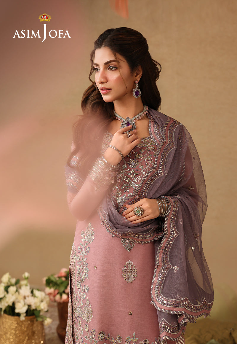Asim Jofa | Kinza Festive Edit | AJULIF-05 Embroidered Chiffon Stitched 3 Pcs