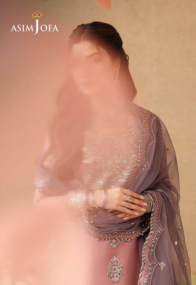 Asim Jofa | Kinza Festive Edit | AJULIF-05 Embroidered Chiffon Stitched 3 Pcs