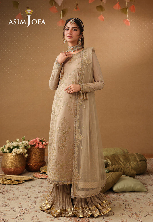 Asim Jofa | Kinza Festive Edit | AJULIF-08 Embroidered Boski Silk Stitched 3 Pcs