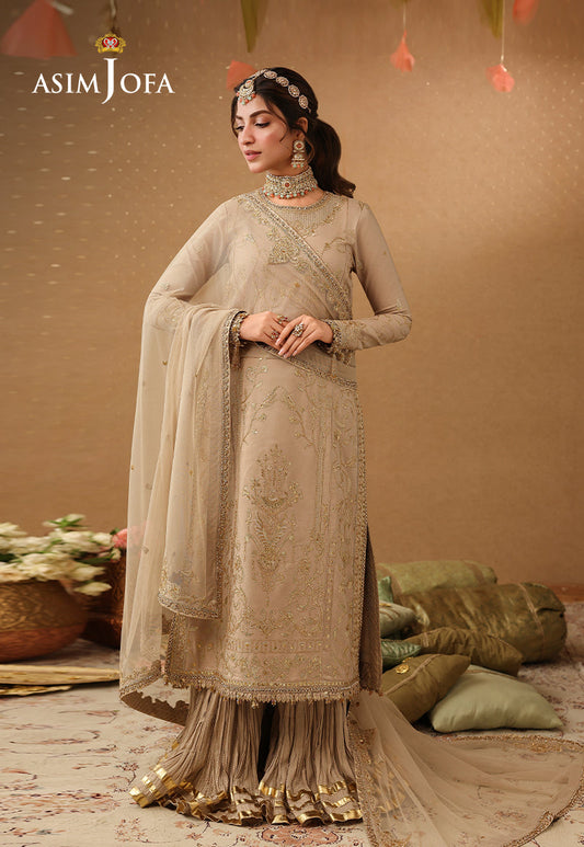 Asim Jofa | Kinza Festive Edit | AJULIF-08 Embroidered Boski Silk Stitched 3 Pcs