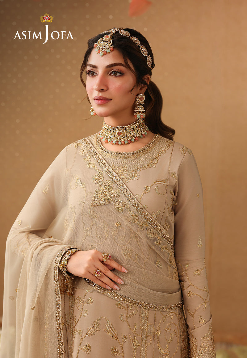 Asim Jofa | Kinza Festive Edit | AJULIF-08 Embroidered Boski Silk Stitched 3 Pcs
