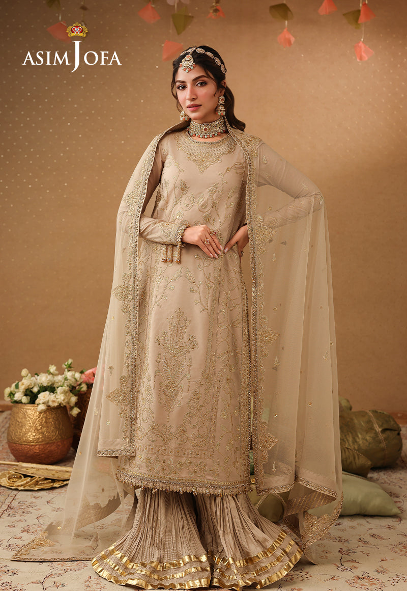 Asim Jofa | Kinza Festive Edit | AJULIF-08 Embroidered Boski Silk Stitched 3 Pcs