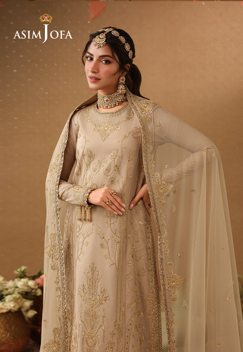 Asim Jofa | Kinza Festive Edit | AJULIF-08 Embroidered Boski Silk Stitched 3 Pcs