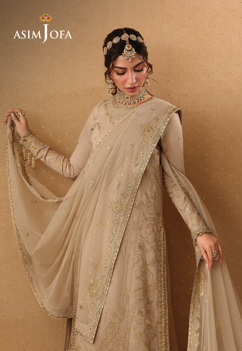 Asim Jofa | Kinza Festive Edit | AJULIF-08 Embroidered Boski Silk Stitched 3 Pcs