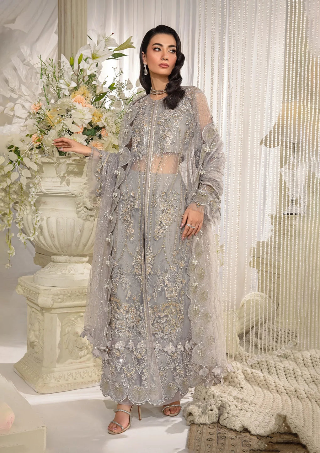 Elaf Premium | Evara Formals 24 | EFE-04 DOVE - House Of Anaya
