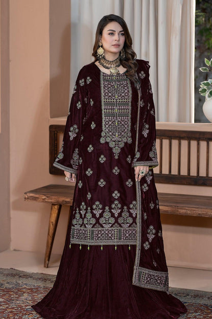 Raeesa Premium | Bareeza Velvet | VL-102