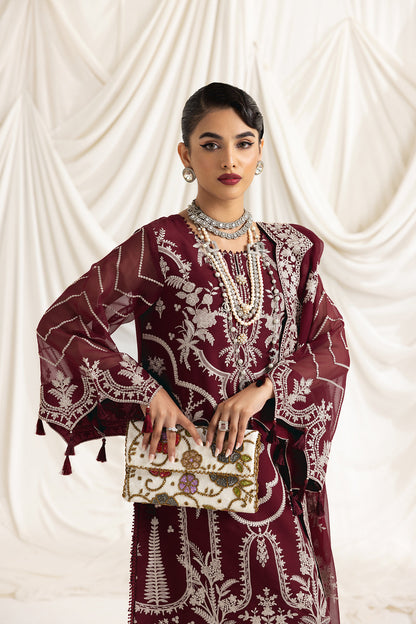 Alizeh | Formals Collection | Clara C (MAROON) - House Of Anaya
