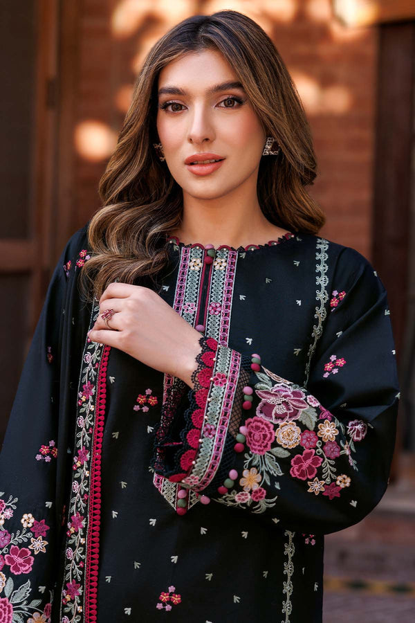 Farasha | Summer Weaves Embroidered Lawn | Ornate Noir