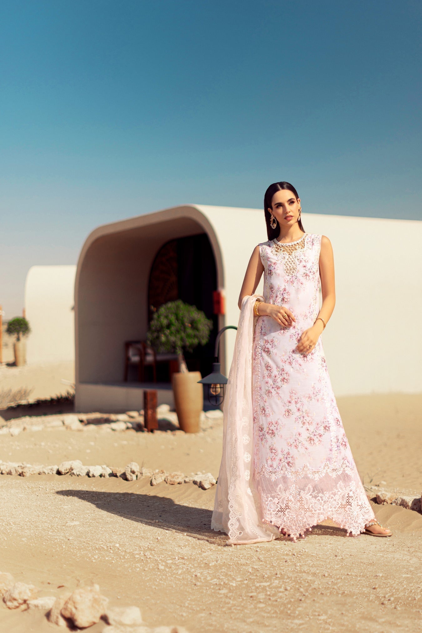 Noor By Saadia Asad | Eid Handwork Laserkari Lawn 24 | D5 - House Of Anaya