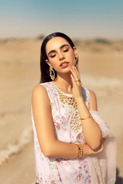 Noor By Saadia Asad | Eid Handwork Laserkari Lawn 24 | D5 - House Of Anaya