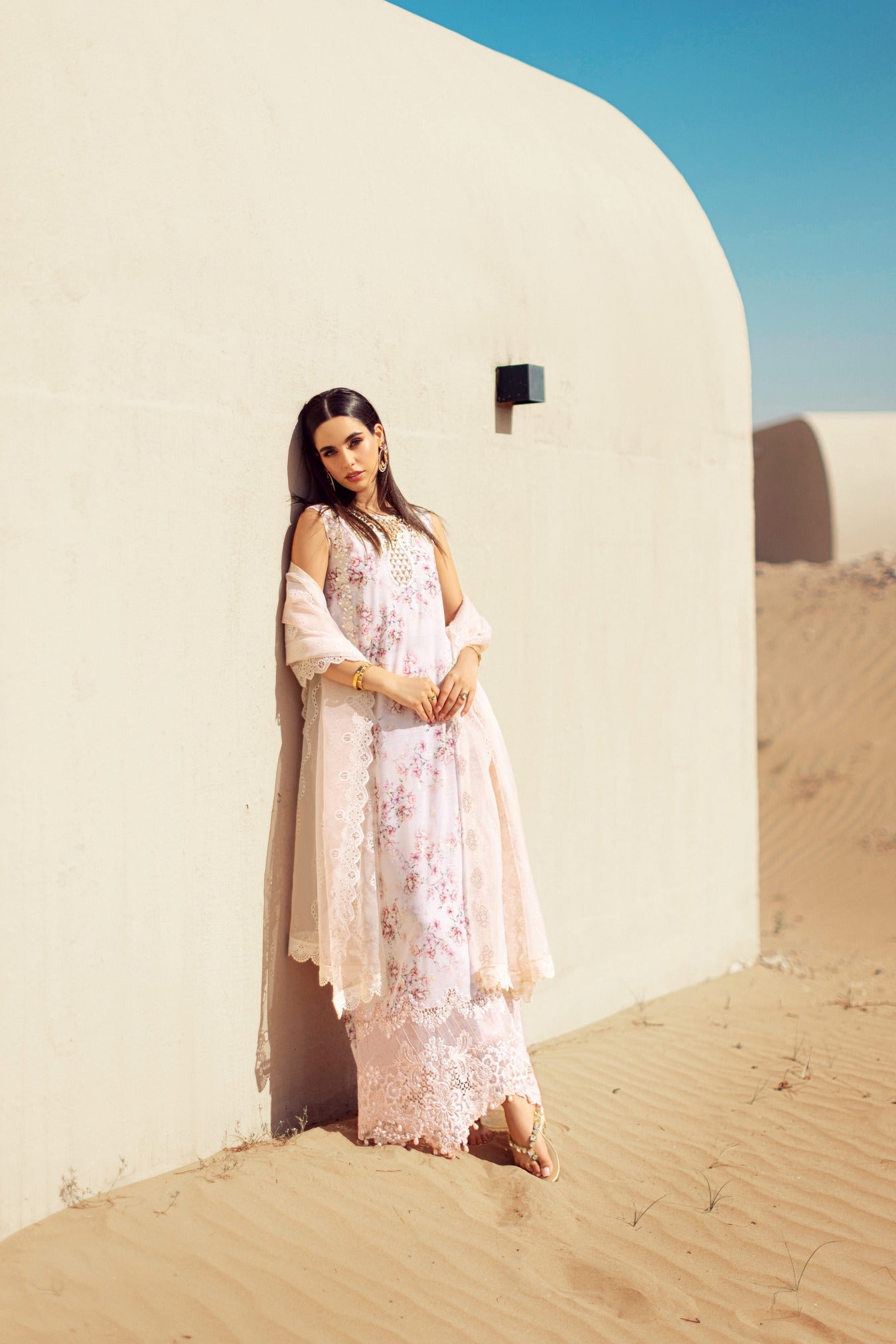 Noor By Saadia Asad | Eid Handwork Laserkari Lawn 24 | D5 - House Of Anaya