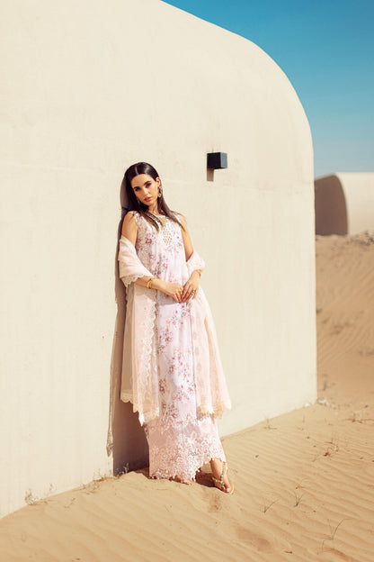 Noor By Saadia Asad | Eid Handwork Laserkari Lawn 24 | D5 - House Of Anaya