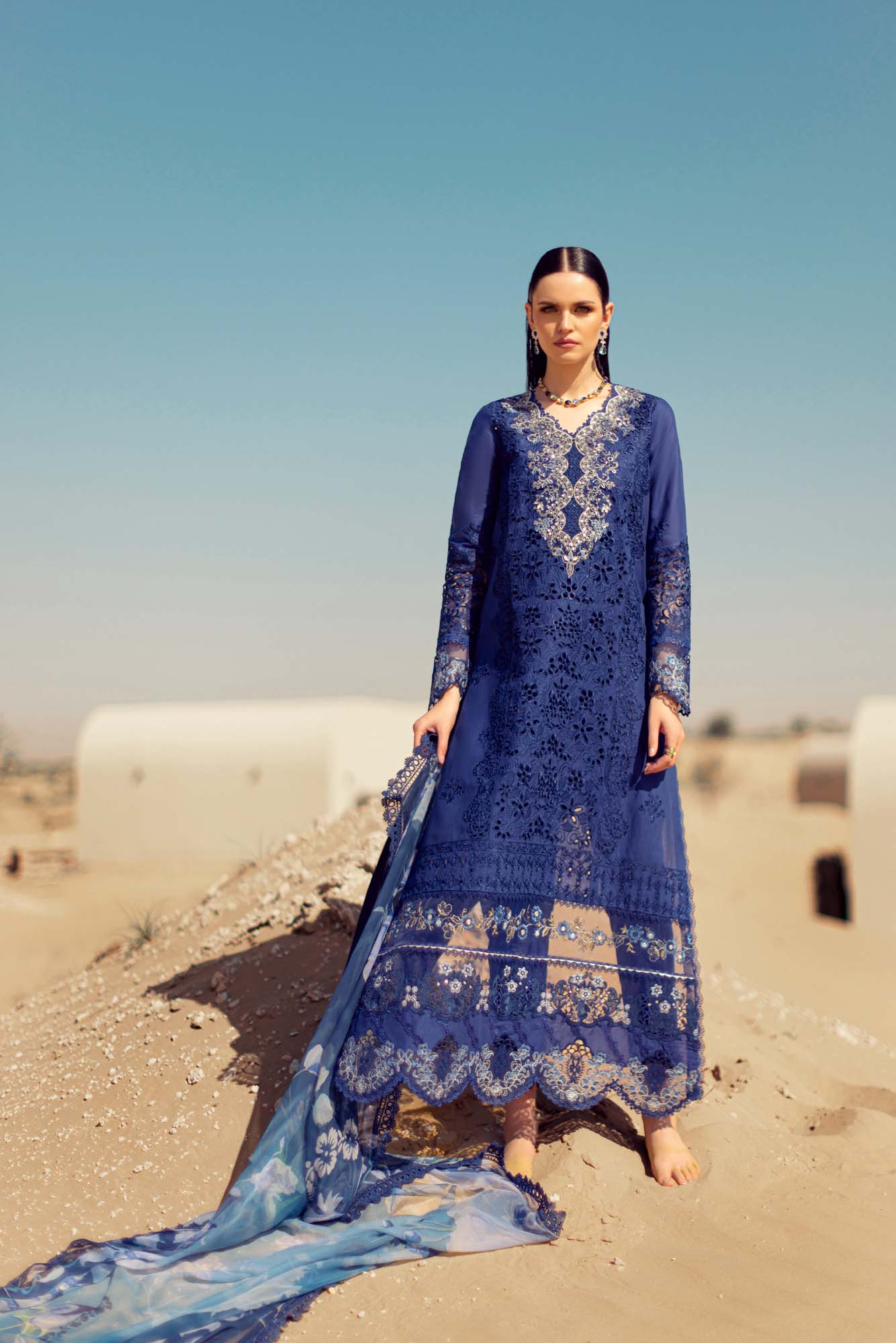 Noor By Saadia Asad | Eid Handwork Laserkari Lawn 24 | D12 - House Of Anaya