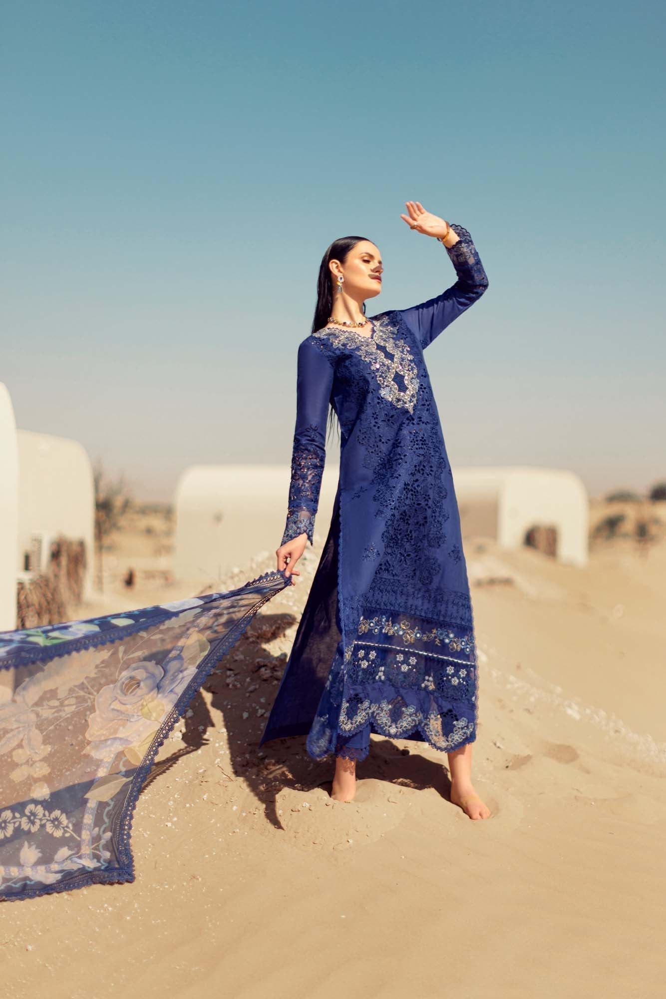 Noor By Saadia Asad | Eid Handwork Laserkari Lawn 24 | D12 - House Of Anaya
