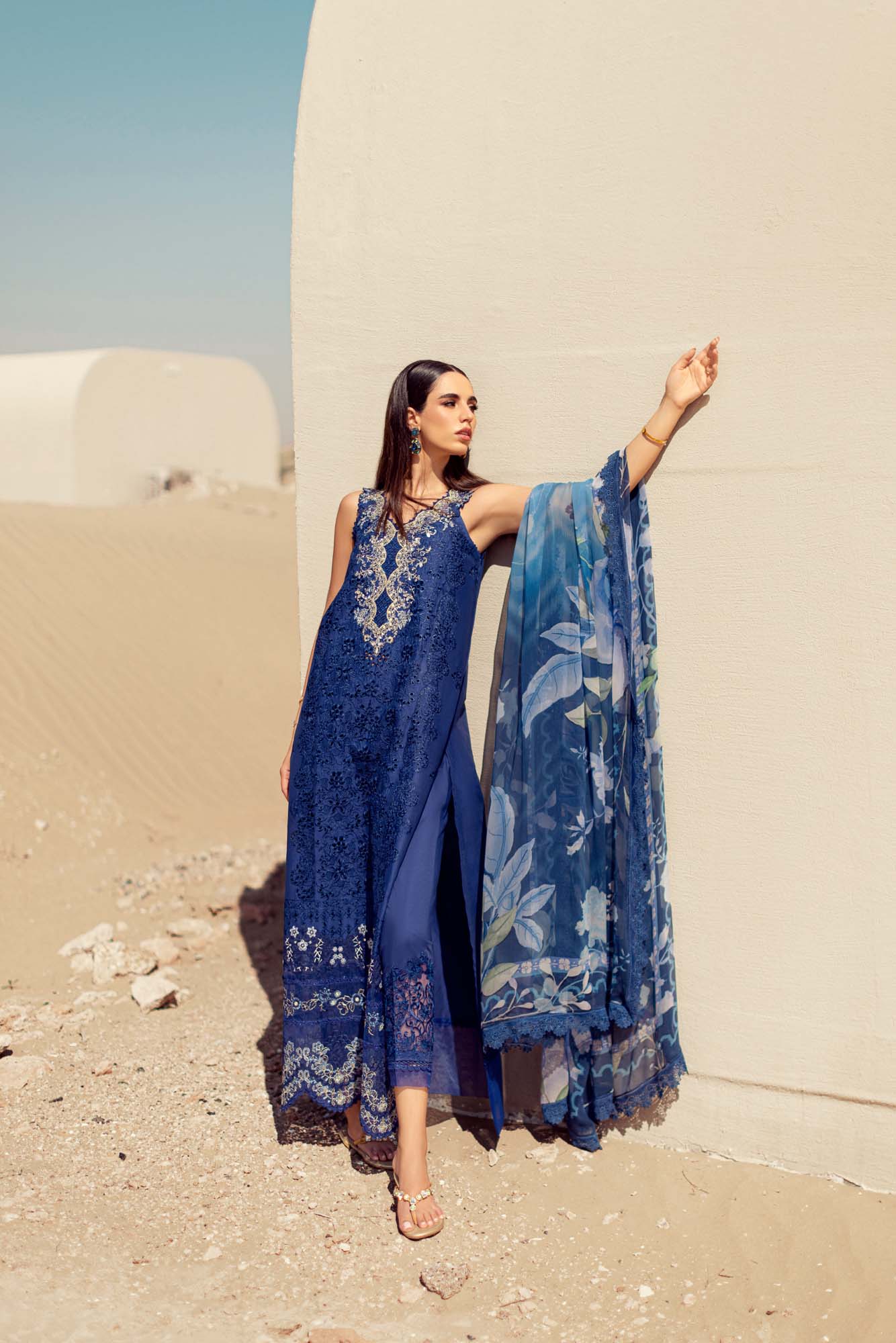 Noor By Saadia Asad | Eid Handwork Laserkari Lawn 24 | D12 - House Of Anaya