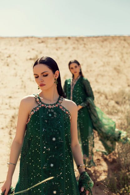 Noor By Saadia Asad | Eid Handwork Laserkari Lawn 24 | D8 - House Of Anaya