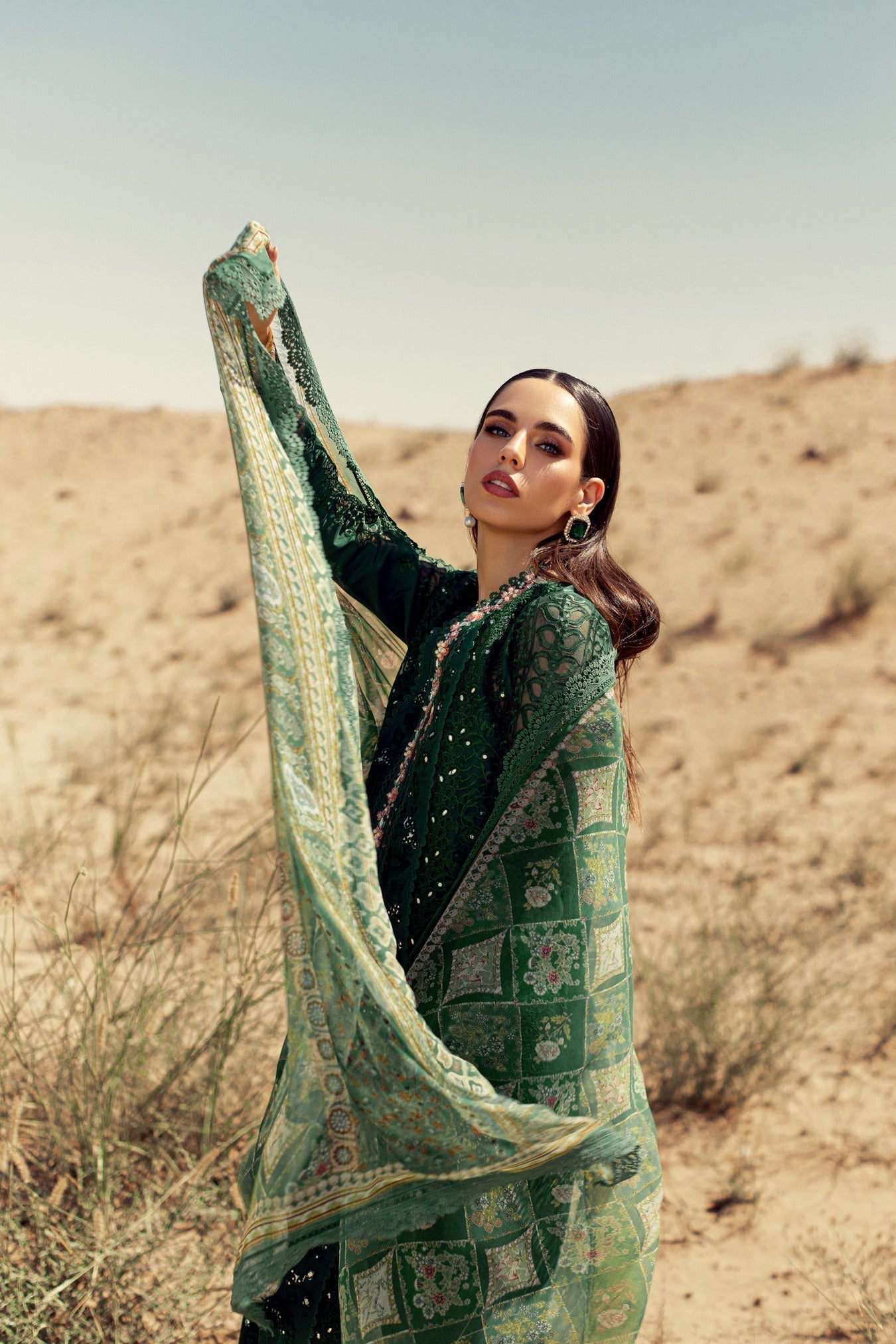 Noor By Saadia Asad | Eid Handwork Laserkari Lawn 24 | D8 - House Of Anaya